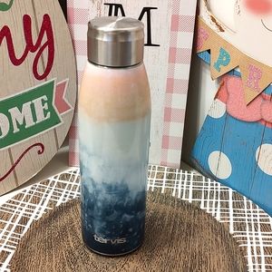 🥰 GUC Tervis Brand Blue Hombre Stainless Steel Twist Lid Thermos Bottle, 17 oz